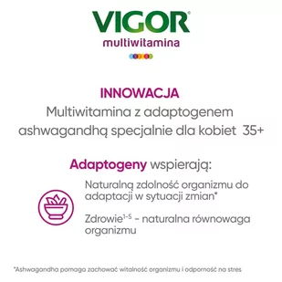 VIGOR Multiwitamina ONA 50+, 60 tabletek - Witaminy i minerały - miniaturka - grafika 2