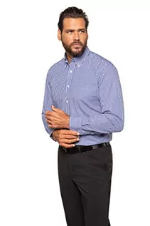 Koszule męskie - JP 1880 Męska koszula w dużych rozmiarach, duże rozmiary, rozmiary L-8XL, biznesowa, w kratkę, do 8XL, Comfort Fit 722859, jasnoniebieski, 8XL - grafika 1