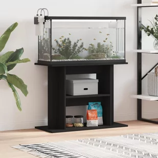 vidaXL Szafka pod akwarium, czarna, 80x35x60 cm - Akwaria i zestawy akwarystyczne - miniaturka - grafika 1