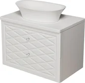 Szafki łazienkowe - Szafka z umywalką biały mat 80 cm seria Cobra BF  - miniaturka - grafika 1