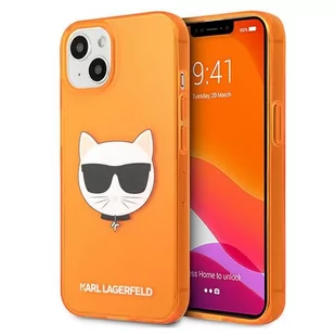 Karl Lagerfeld Choupette Head - Etui iPhone 13 mini (fluo pomarańczowy) KLHCP13SCHTRO - Etui i futerały do telefonów - miniaturka - grafika 1