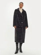 Płaszcze damskie - MICHAEL Michael Kors Futro 77B1401M52 Granatowy Oversize - miniaturka - grafika 1