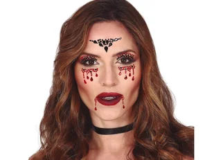 Samoprzylepne klejnociki na twarz Wampir - Halloween - miniaturka - grafika 1