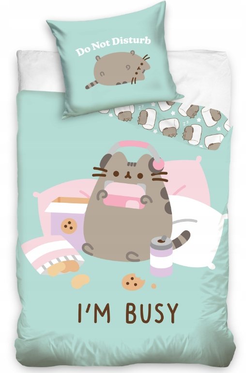 Pusheen Pościel Pusheen Busy Cat 100% Bawełna Oryginał 160x200