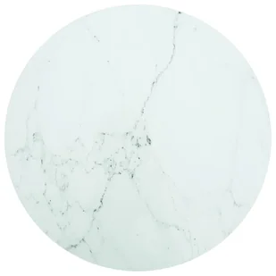 Blat do stołu, biały, Ø70x0,8 cm, szkło ze wzorem marmuru! Lumarko! - Meble modułowe i akcesoria - miniaturka - grafika 1