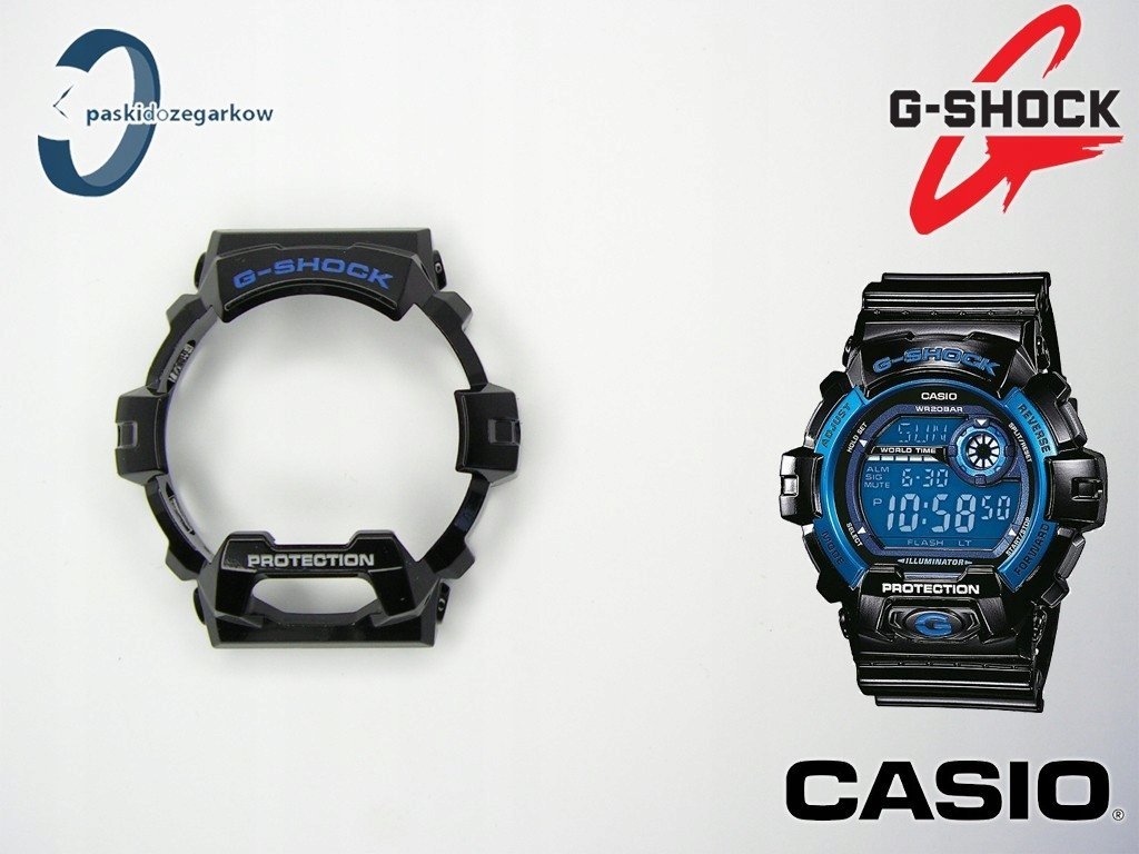 Bezel Casio G-8900A-1 G-8900 czarny połysk