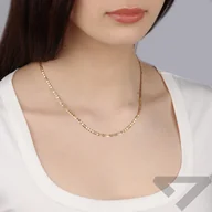 Łańcuszki - Zloty łańcuszek Figaro próba 585 3mm - miniaturka - grafika 1