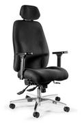 Fotele i krzesła biurowe - Unique Fotel ergonomiczny ULTIMA Czarny RABAT na stronie! 9009-A - miniaturka - grafika 1