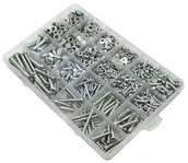 Śruby i nakrętki - Zestaw śrubek śrub i nakrętek 1100szt w pudełku śrubki nakrętki m3 m4 m5 m6 - miniaturka - grafika 1