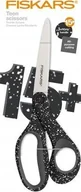 Nożyczki - Fiskars Nożyczki dla nastolatków 20cm czarne w białe kropki 1067867 - miniaturka - grafika 1
