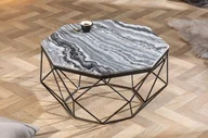 Ławy i stoliki kawowe - Invicta Stolik kawowy Diamond 70cm Marmor grau Invicta 40394 - miniaturka - grafika 1