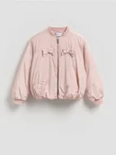 Kurtki i płaszcze dla dziewczynek - Reserved - Kurtka bomberka - pastelowy róż - miniaturka - grafika 1