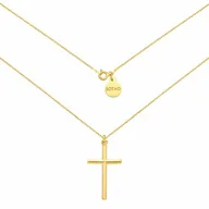 Biżuteria religijna - Złoty naszyjnik z krzyżem - miniaturka - grafika 1