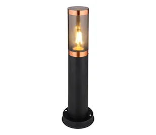 Globo 3158BC - Lampa zewnętrzna BOSTON 1xE27/23W/230V IP44 45 cm czarny/miedź - Lampy ogrodowe - miniaturka - grafika 1