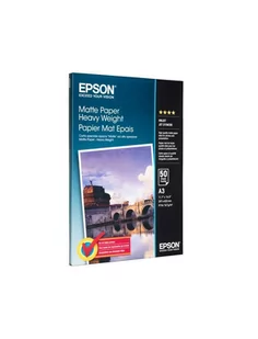Papier fotograficzny Epson Matte Paper Heavy Weight, DIN A3, 167g/m2, 50 Arkuszy (Jest na magazynie) - Papier do drukarek - miniaturka - grafika 1