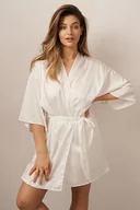 Szlafroki damskie - Szlafrok Wedding kremowy L/XL - Pudełko podarunkowe - miniaturka - grafika 1