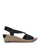 Sandały damskie - Rieker Sandały CEO-624H6-00 Czarny - miniaturka - grafika 1