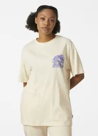 Koszulki sportowe damskie - Damski t-shirt z nadrukiem Helly Hansen Women's Play - kremowy - HELLY HANSEN - miniaturka - grafika 1