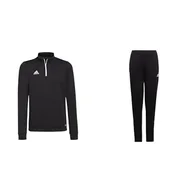 Koszulki i topy damskie - adidas ENTRADA22 TRAINING TOP AND TRAINING BOTTOMS YOUTH, Black, 7-8 Years - miniaturka - grafika 1