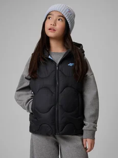 4F Bezrękawnik z wypełnieniem syntetycznym dziewczęcy - czarny 158 (12-13 lat) - Kurtki i płaszcze dla dziewczynek 4F Bezrękawnik z wypełnieniem syntetycznym dziewczęcy - czarny 158 (12-13 lat) - Kurtki i płaszcze dla dziewczynek - miniaturka - grafika 1