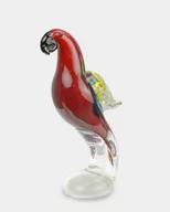 Figurki dekoracyjne - Figura Szklana w Stylu Murano Papuga Królewska Czerwona - miniaturka - grafika 1