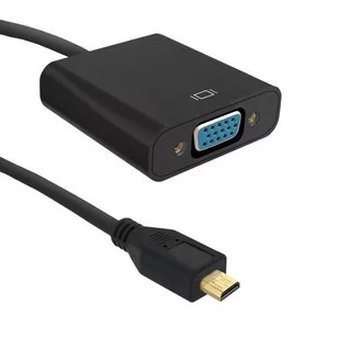 Qoltec Adapter Micro HDMI DM / VGA F | 0,2m KKQTKPBV0150 [7445183] - Części i akcesoria do laptopów - miniaturka - grafika 1