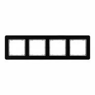 Wyłączniki światła i elektryczne - Ramka poczwórna czarny szkło SEDNA DESIGN SCHNEIDER ELECTRIC - miniaturka - grafika 1