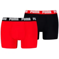 Majtki męskie - Męskie bokserki Puma Everyday Basic Boxer 2P Rozmiar: M / Kolor: czerwony/czarny - miniaturka - grafika 1