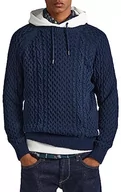 Swetry męskie - Pepe Jeans Sweter męski Sly, Niebieski (Dulwich), L - miniaturka - grafika 1