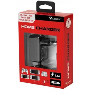 SUBSONIC górnoprzepustowe  ładowarka na Nintendo Switch konsoli i akcesoria (Pro Controller)  Typ C  2,4 A  Power and Play adapter SA5399 - Akcesoria do Nintendo - miniaturka - grafika 1