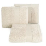 Ręczniki - Ręcznik kąpielowy 70x140 cm beżowy frotte 500 GSM trwały - miniaturka - grafika 1
