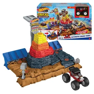 Hot Wheels Monster Trucks Arena Smashers Bone Shaker Piramida Demolki Zestaw - Samochody i pojazdy dla dzieci - miniaturka - grafika 1