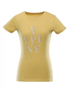 Koszulki sportowe damskie - Alpine Pro Koszulka funkcyjna "Giddela" w kolorze żółtym - grafika 1