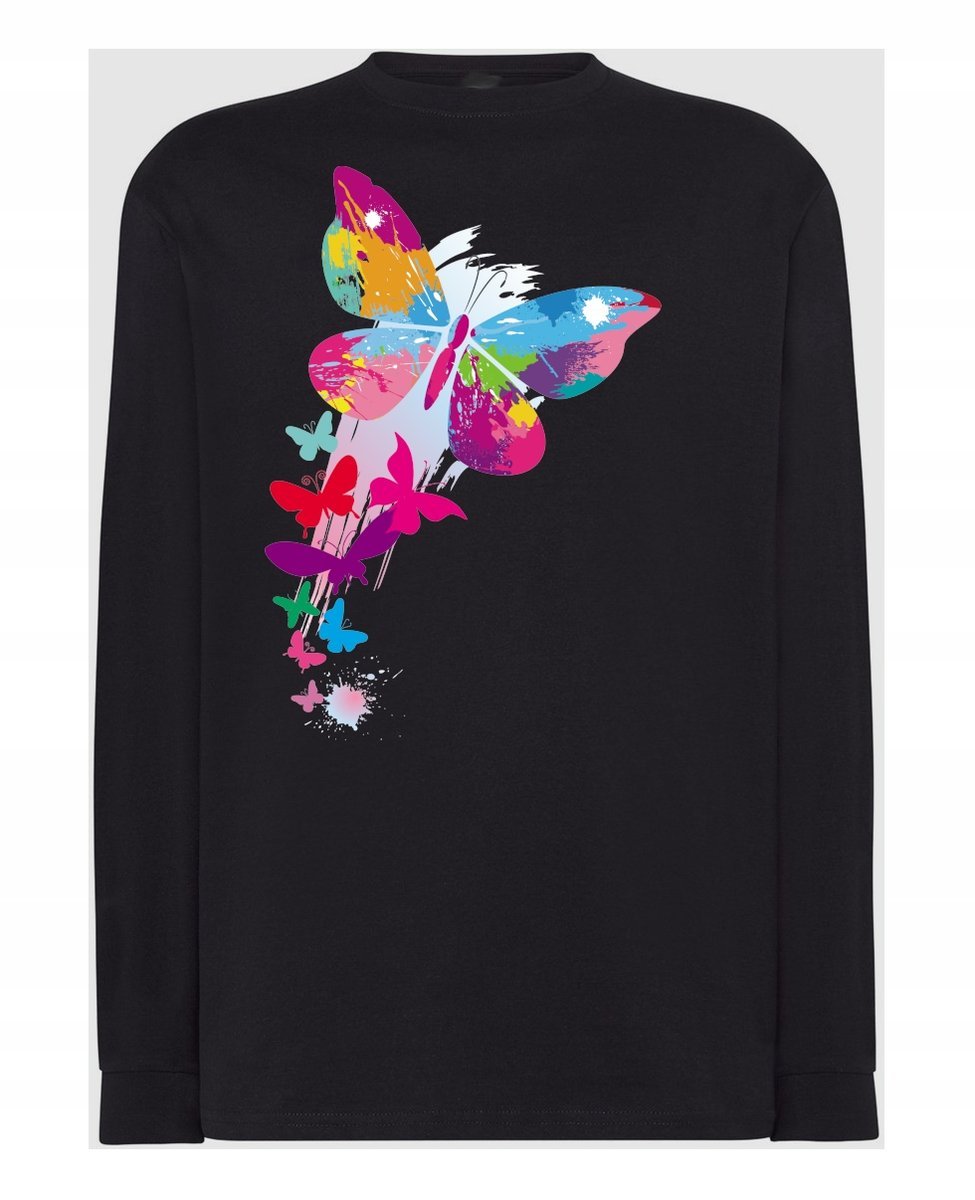 Longsleeve męski nadruk Motyl Rozm.4XL