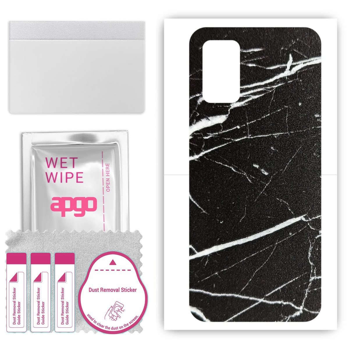 Folia naklejka skórka strukturalna na TYŁ do Ulefone Note 12 - Marmur Ciemny - apgo SKINS