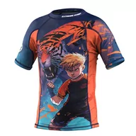 Kimona, stroje i obuwie - Rashguard dla dzieci Koszulka do MMA Fitness Extreme Hobby TIGER - miniaturka - grafika 1