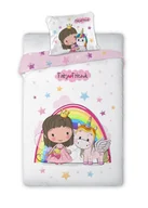 Pościel dla dzieci - FARO, Pościel dla dzieci, 140x200+70x90 cm, LuLuLand, Wróżka i Jednorożec - miniaturka - grafika 1