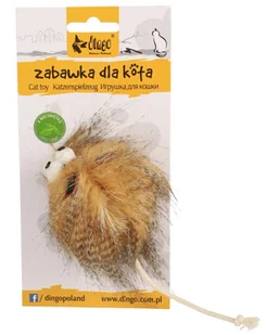 DINGO Zabawka dla kota Monsters Tim 5 cm brązowa - Zabawki dla kotów - miniaturka - grafika 1