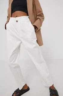 Spodnie damskie - Answear Lab Lab spodnie damskie kolor biały proste high waist - grafika 1