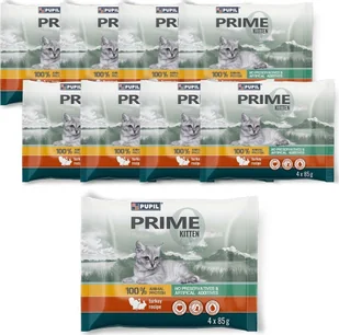 PUPIL Prime Karma mokra dla kota PUPIL Prime KITTEN bogata w indyka z królikiem 9x4x85g - Mokra karma dla kotów - miniaturka - grafika 1