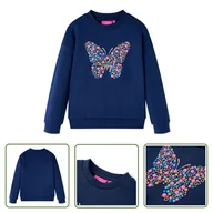Bluzy dla dziewczynek - Bluza dziecięca - granatowa - 116 - Bluza Dziecięca - miniaturka - grafika 1