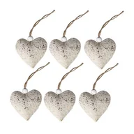 Ozdoby bożonarodzeniowe - Dekoracja wisząca HERZ 6 cm złoty 6 sztuk - miniaturka - grafika 1