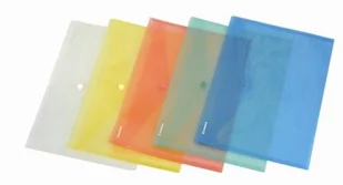 Donau TECZKA KOPERTOWA A4 235X330X0,18MM NA ZATRZASK TRANSPARENT NIEBIESKA - Teczki i skoroszyty - miniaturka - grafika 3