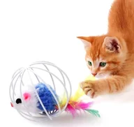 Zabawki dla kotów - Zabawka Dla Kota Mysz Myszka W Piłce Piłka - miniaturka - grafika 1