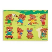 Puzzle - Djeco Drewniane puzzle DOPASUJ MISIA - miniaturka - grafika 1