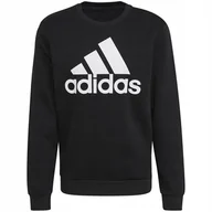 Bluzy męskie - Bluza męska adidas Essentials Big Logo czarna GK9074 M - miniaturka - grafika 1