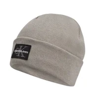 Czapki i chusty sportowe męskie - Czapka zimowa Calvin Klein CK Logo Beanie Szara - LZ04D8080G-PZE - miniaturka - grafika 1