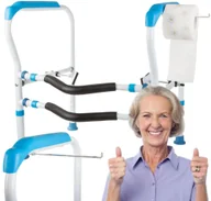 Akcesoria dla osób starszych i niepełnosprawnych - Uchwyt toaletowy regulowany poręcz wc stabilna dla osób starszych seniorów - miniaturka - grafika 1