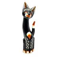 Figurki dekoracyjne - Kot Kotek Figurka Drewniana Kotki Ozdoba Unikatowa Dekoracja Prezent 40cm - miniaturka - grafika 1
