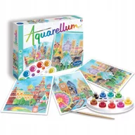 Zabawki kreatywne - Zestaw Aquarellum Stolicy 3 obrazy do malowania i farby SentoSphere - miniaturka - grafika 1